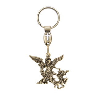20096OV Chaveiro de São Miguel Arcanjo Ouro Velho