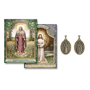 20199OV Medalha de Nossa Senhora das Lagrimas Ouro Velho 3,5cm