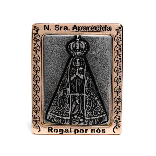 9408DOUPV Adorno Nossa Senhora Aparecida Dourado com Prata Velha 7cm
