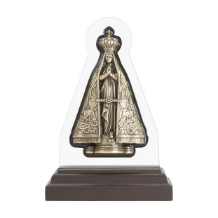 9981OVACR Imagem de Nossa Senhora Aparecida Ouro Velho 12cm