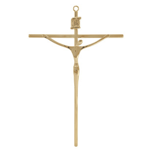 31053DOU Crucifixo Estilizado Dourado 29cm