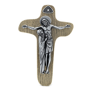 9619OV Crucifixo da Unidade Ouro Velho 21cm
