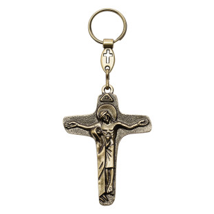 9545OV Chaveiro Crucifixo da Unidade Ouro Velho