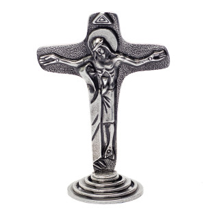 9544PV Crucifixo da Unidade de Mesa Prata Velha 8cm