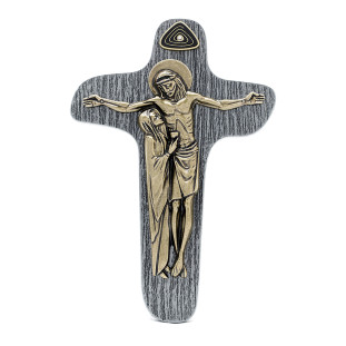 9619PV Crucifixo da Unidade Prata Velha 21cm