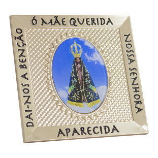20159DOU Adorno Nicho de Nossa Senhora Aparecida 13cm Dourado