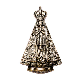 9382OV Adorno com Ímã Nossa Senhora Aparecida Ouro Velho 6cm