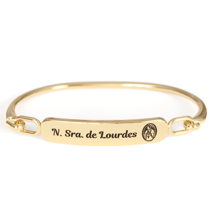 20137DOU Pulseira Nossa Senhora de Lourdes Dourada