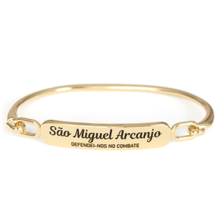 20102DOU Pulseira São Miguel Arcanjo Dourada