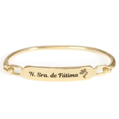 20136DOU Pulseira Nossa Senhora de Fátima Dourada