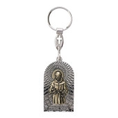 11625NQOV Chaveiro São Francisco de Assis Prateado