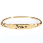 20166DOU Pulseira com o Nome Jesus Dourada