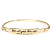 20102DOU Pulseira São Miguel Arcanjo Dourada