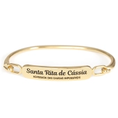 20106DOU Pulseira Santa Rita de Cássia Dourada