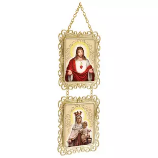 20079DOU Adorno Escapulário de Porta Dourado 30cm