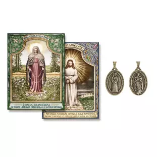 20199OV Medalha de Nossa Senhora das Lagrimas Ouro Velho 3,5cm