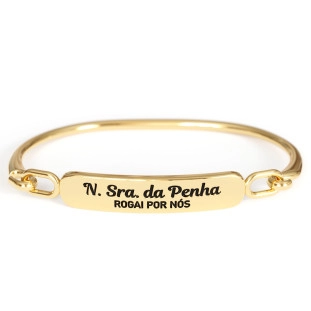 20397DOU Pulseira Nossa Senhora da Penha Dourada