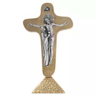 20399OV Crucifixo da Unidade Ouro Velho 25cm