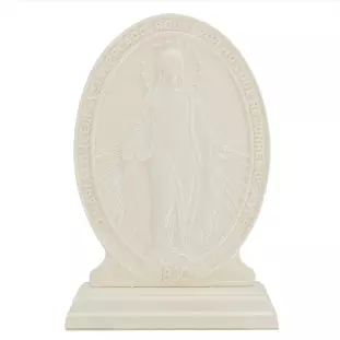 20416MARFIM Adorno de Nossa Senhora das Graças Metal Marfim19cm