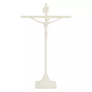 20467MARFIMBASE Crucifixo Estilizado Marfim 41cm