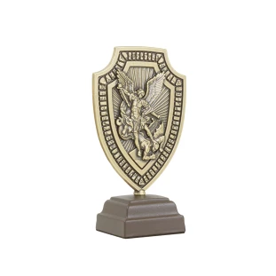 20486OV Adorno de São Miguel Arcanjo Ouro Velho 11cm