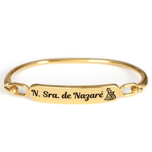 20509DOU Pulseira Nossa Senhora de Nazaré Dourada
