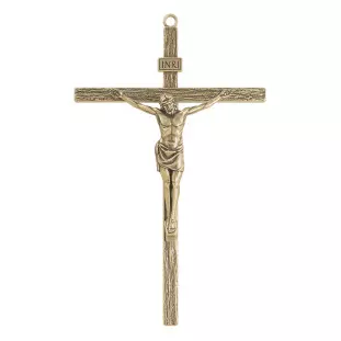 20722OV Crucifixo Jesus Cristo Ouro Velho 33cm