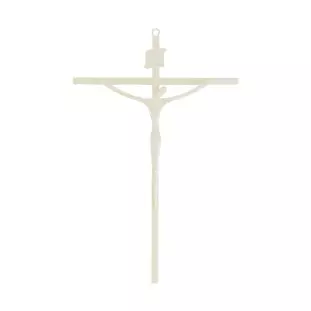 31052MARFIM Adorno Cruz Estilizado Marfim 20cm