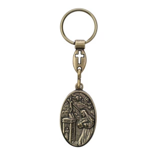 9250OV Chaveiro Santa Rita de Cássia Ouro Velho