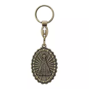 9309OV Chaveiro Nossa Senhora Aparecida Ouro Velho