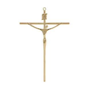 31052DOU Crucifixo Estilizado Dourado 20cm