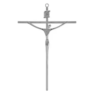 31053ONIX Crucifixo Estilizado Ônix Prateado 29cm
