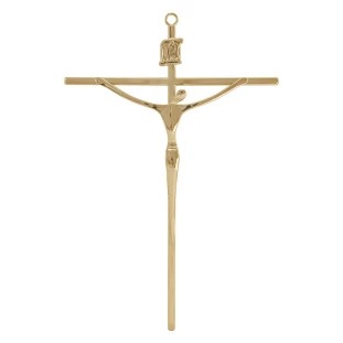 31053DOU Crucifixo Estilizado Dourado 29cm