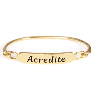 20174DOU Pulseira Acredite Dourada