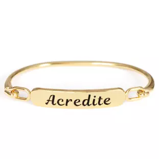 20174DOU Pulseira Acredite Dourada