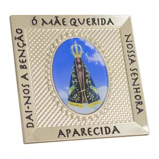 20159DOU Adorno Nicho de Nossa Senhora Aparecida 13cm Dourado