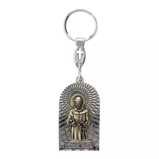 Chaveiro São Francisco de Assis Prateado