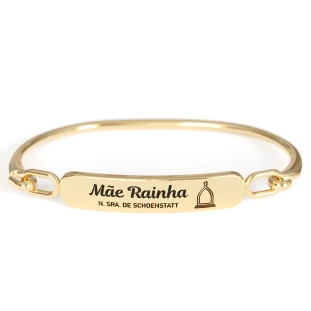 20135DOU Pulseira Mãe Rainha Sossa Senhora de Schoenstatt Dourada