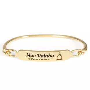 20135DOU Pulseira Mãe Rainha Sossa Senhora de Schoenstatt Dourada