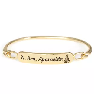 20108DOU Pulseira de Nossa Senhora Aparecida Dourada
