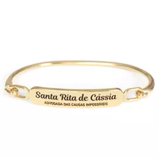 20106DOU Pulseira Santa Rita de Cássia Dourada